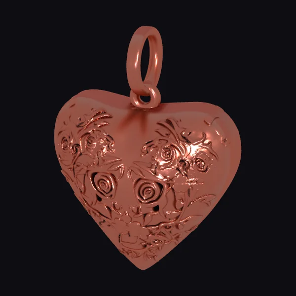 Rose Gold Heart Charm