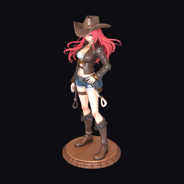 Anime Cowgirl Leather Outfit