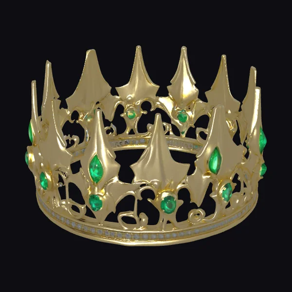 Golden Crown with Emeralds