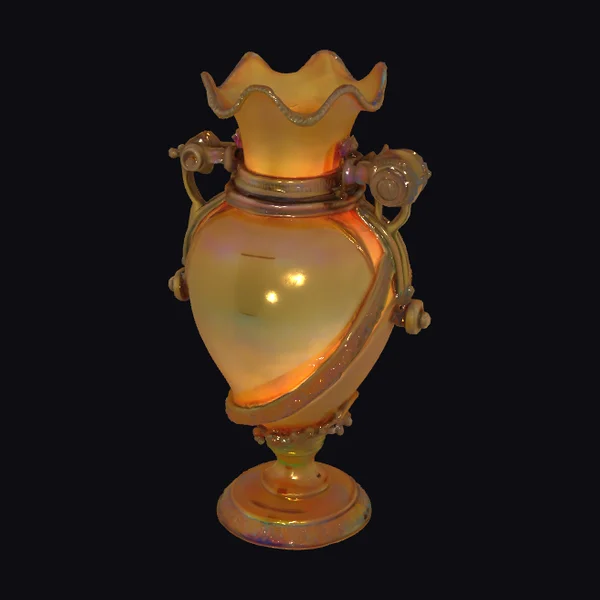 Steampunk Carnival Glass Vase