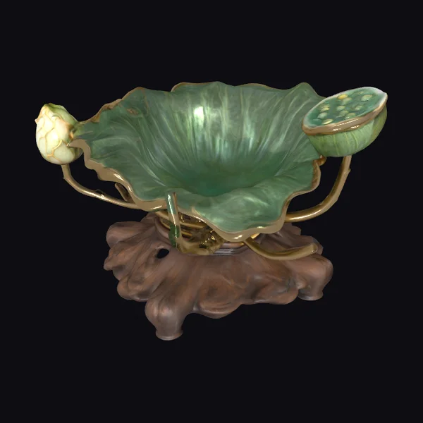 Emerald Lotus Vessel