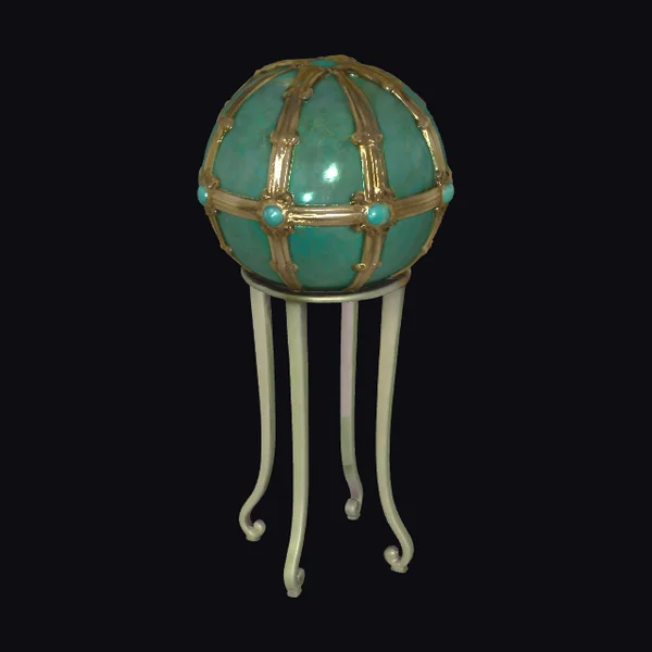Emerald Orb on Stand