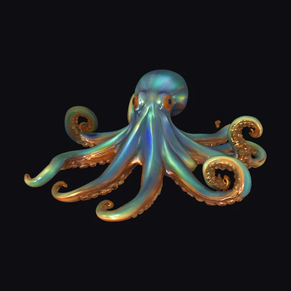 Iridescent Octopus Sculpture
