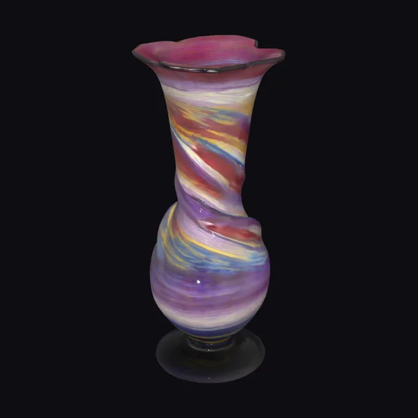 Carnival Glass Spiral Vase