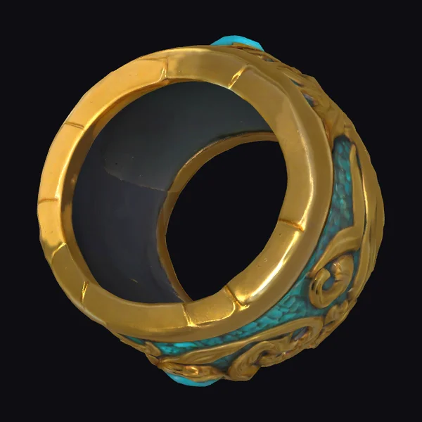 Golden Turquoise Ring