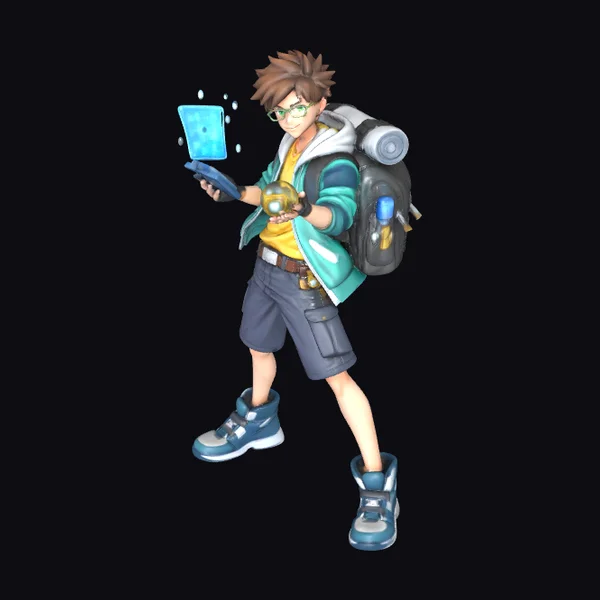 Cartoon Boy with Gadgets