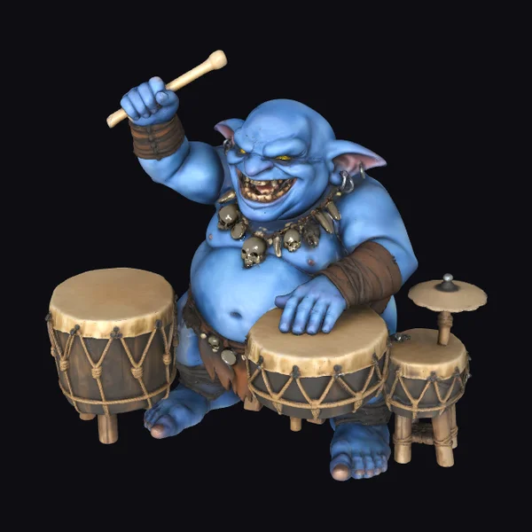 Blue Goblin Drummer