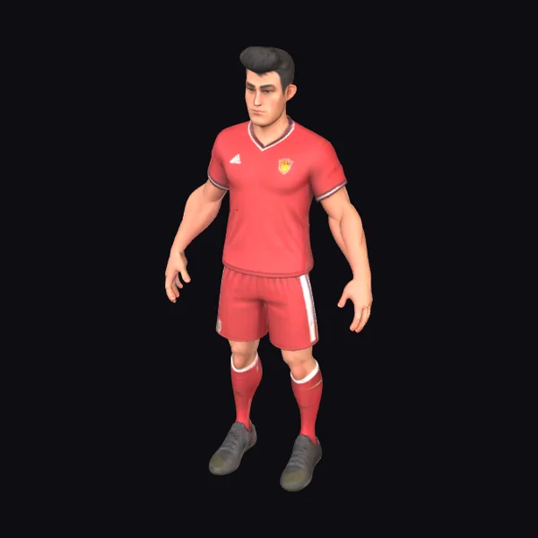 Soccer Player in Red
