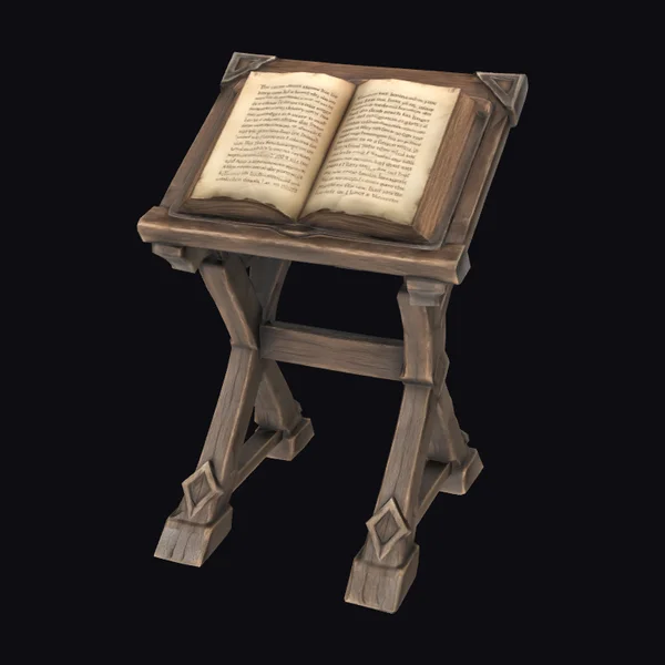 Wooden Lectern with Book