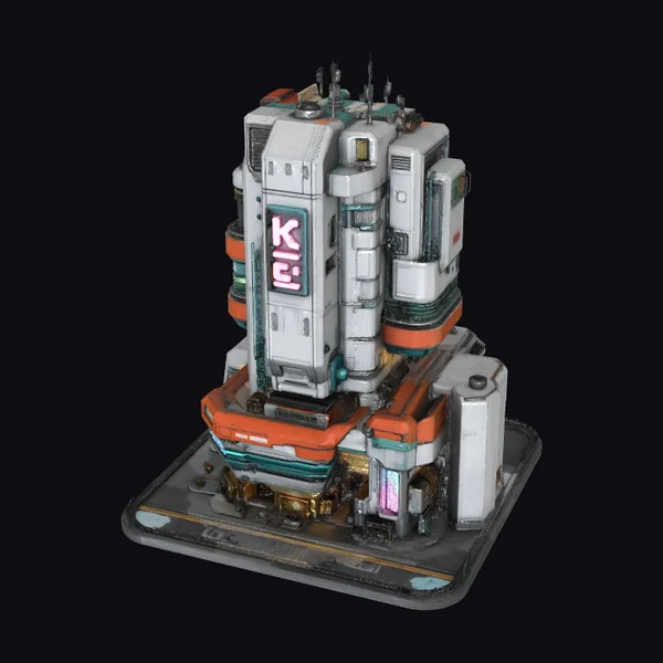 Futuristic Urban Tower Block