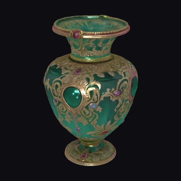 Ornate Victorian Glass Vase