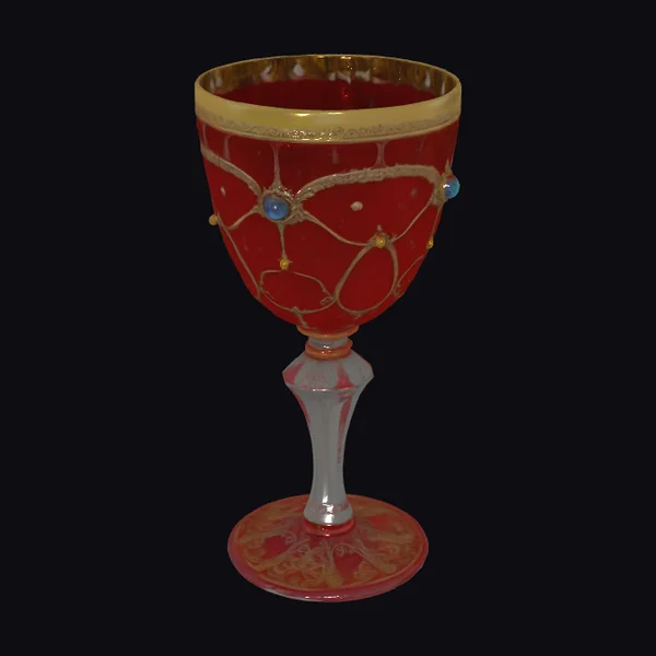 Ornate Victorian Glass Goblet