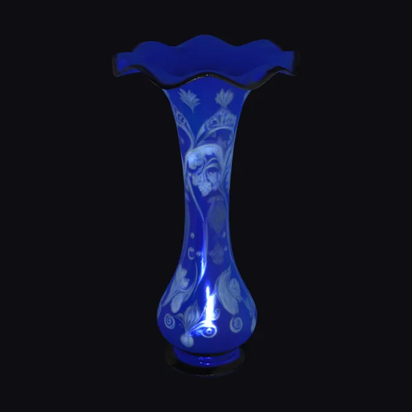 Cobalt Glass Victorian Vase