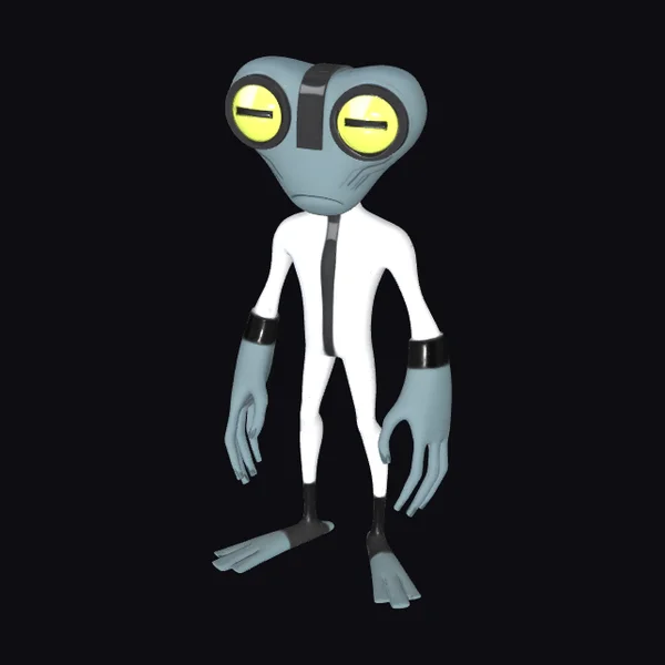 Alien with Yellow Eyes