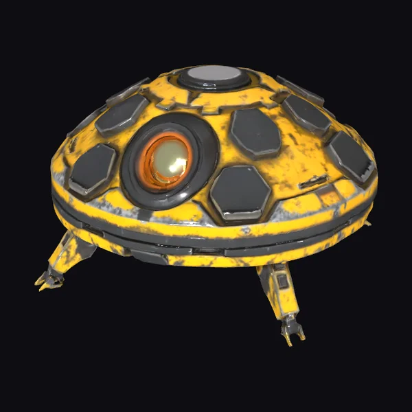 Yellow Dome Robot Head