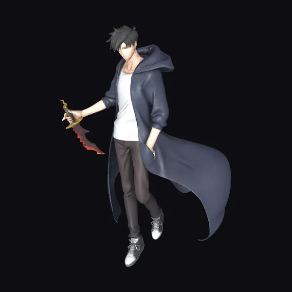 Anime Hero with Sword