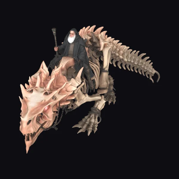 Wasteland Necromancer Riding Skeleton