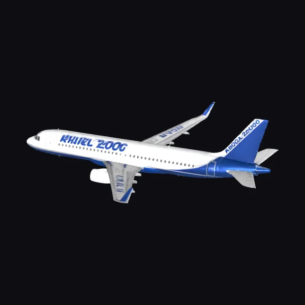 White Blue Passenger Airplane