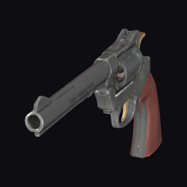 Weathered Six-Shooter Pistol