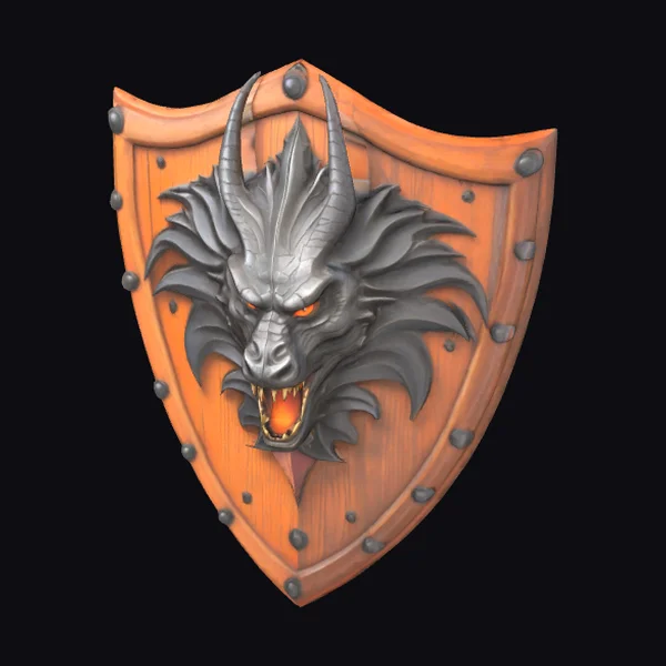 Wooden Dragon Shield
