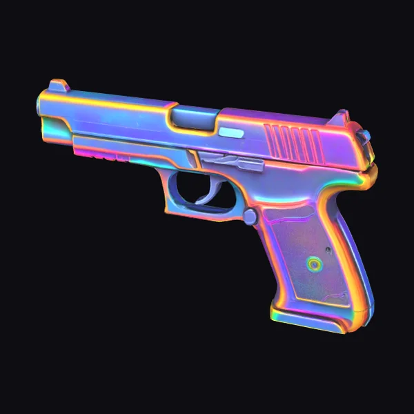 Iridescent Semi-Auto Pistol