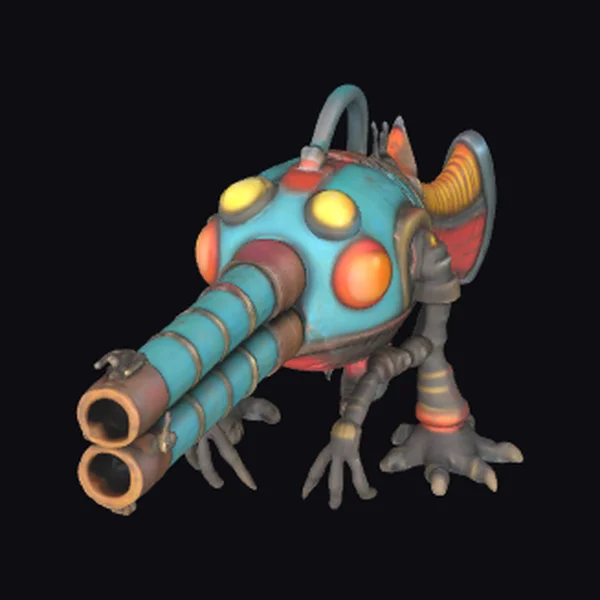 Bio-Mechanical Gun Creature