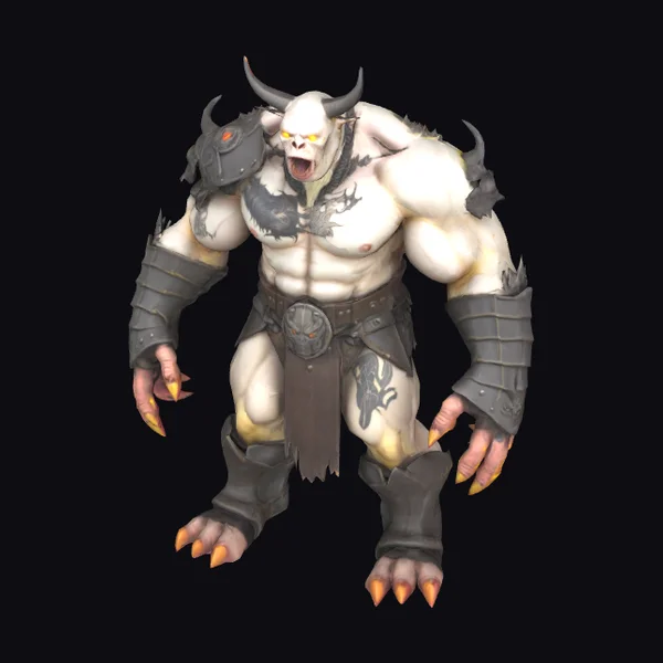 Albino Giant Muscular Beast