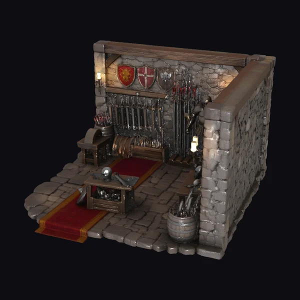 Medieval Waffenkammer Interior