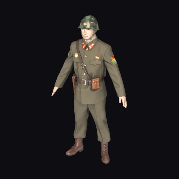 WWII Military Soldier Character