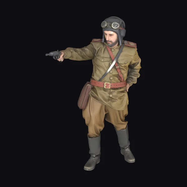WWI Aviator with Pistol