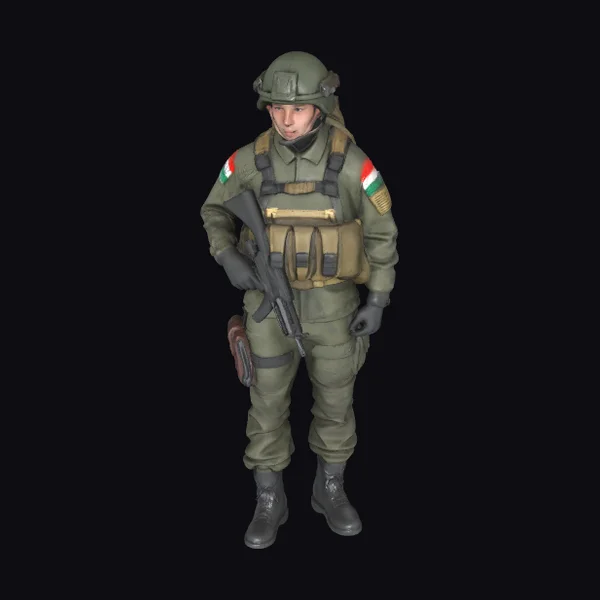 Hungarian Soldier with Backpack