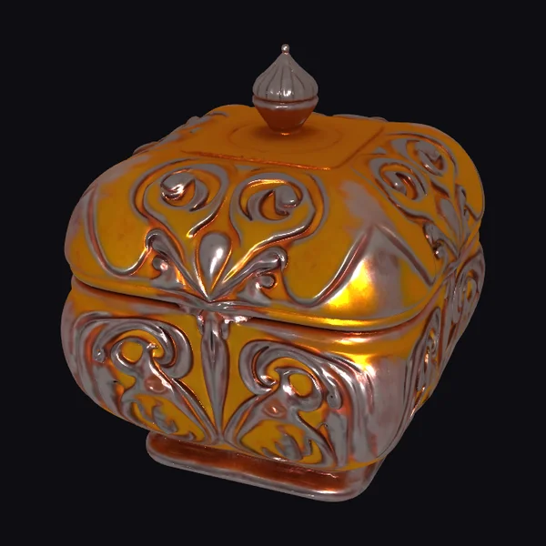 Ornate Metal Treasure Box