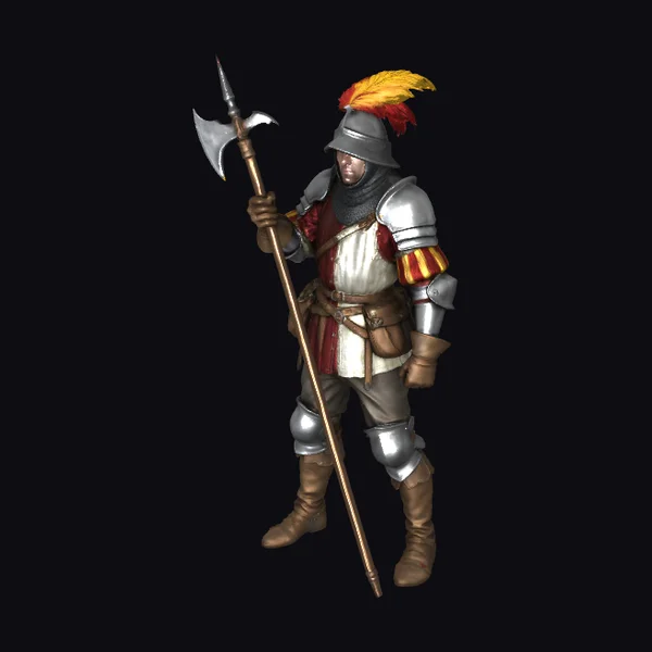 Armored Halberdier Warrior