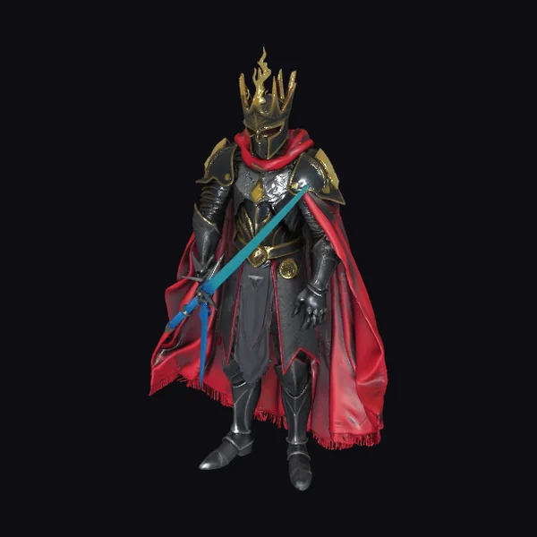 Armored King with Sword