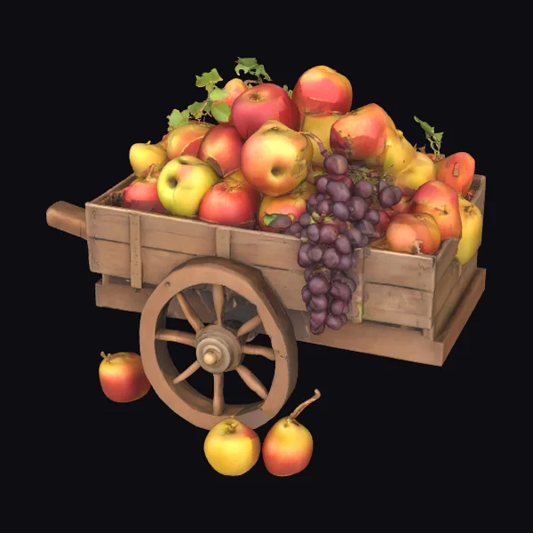 Autumn Harvest Fruit Cart