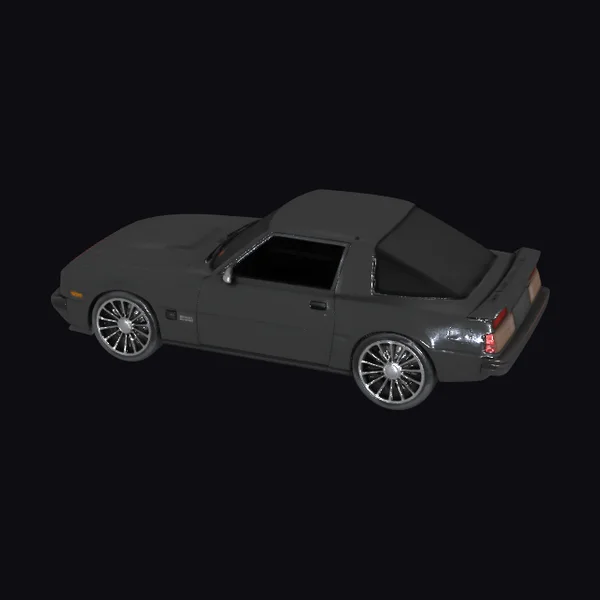 Black Convertible Sports Car