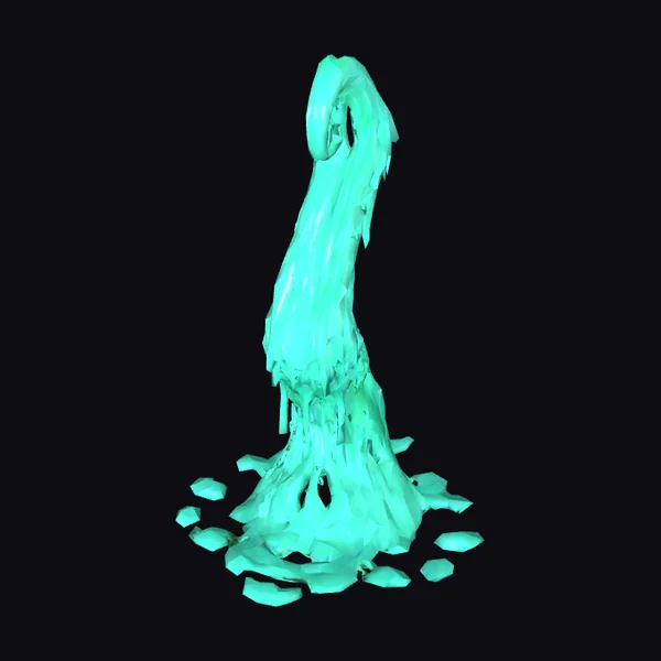 Glowing Green Ooze Splash