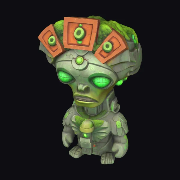Alien Mayan Statue