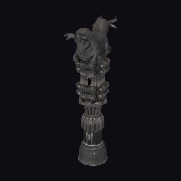 Ancient Column with Bull