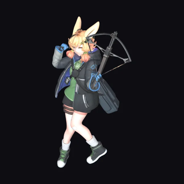 Anime Girl with Crossbow