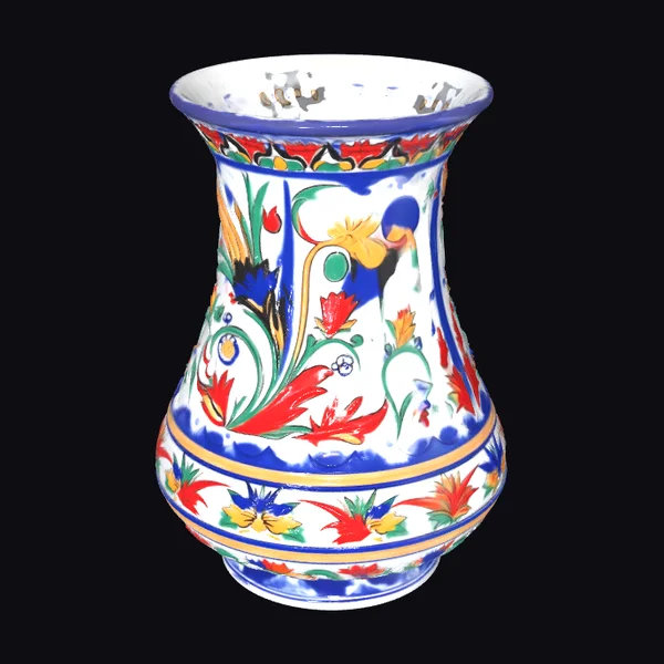 Ornate Floral Ceramic Vase