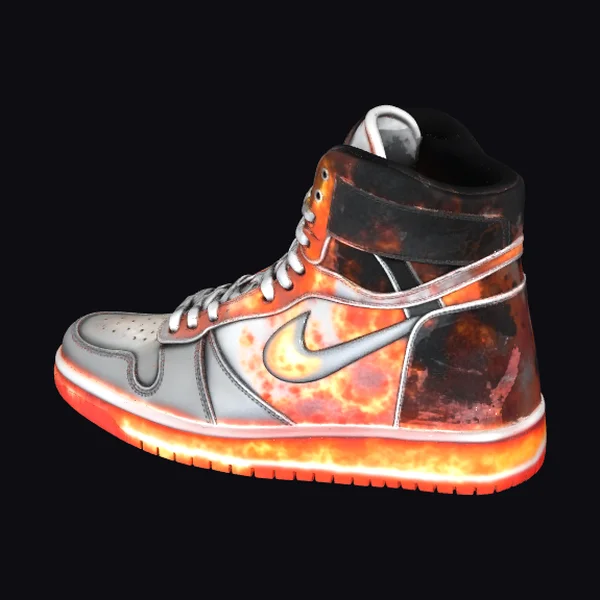 Flaming High Top Sneaker