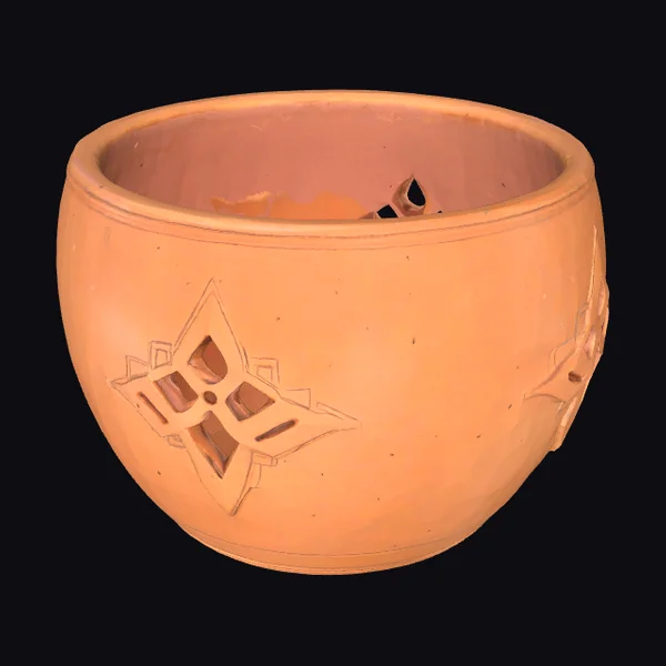 Geometric Terracotta Flower Pot