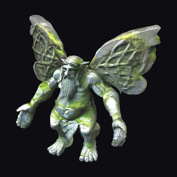 Colossal Stone Fairy Statue