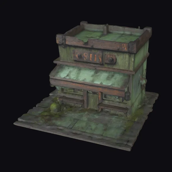 Warped Wooden Storefront