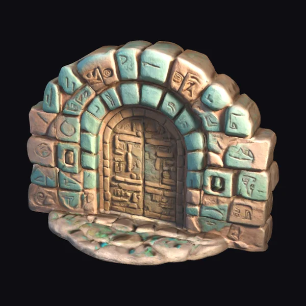 Ancient Clay Dungeon Doorway