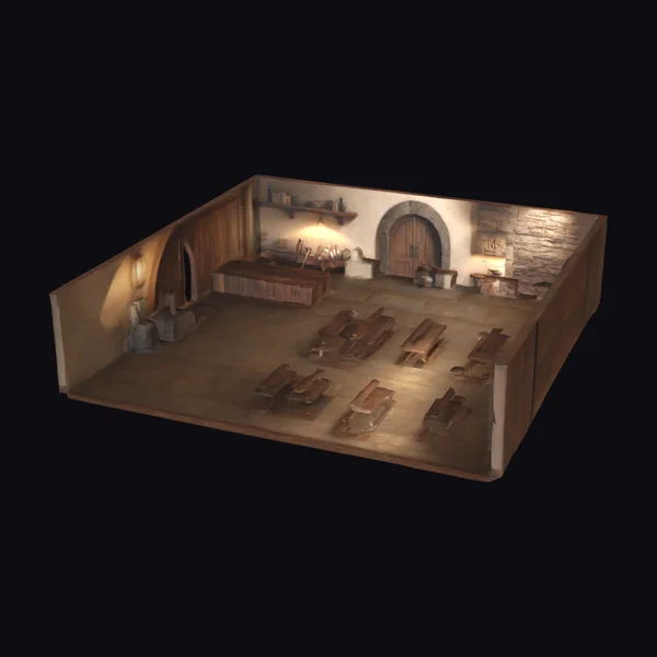 Rustic Wooden Hallway Interior