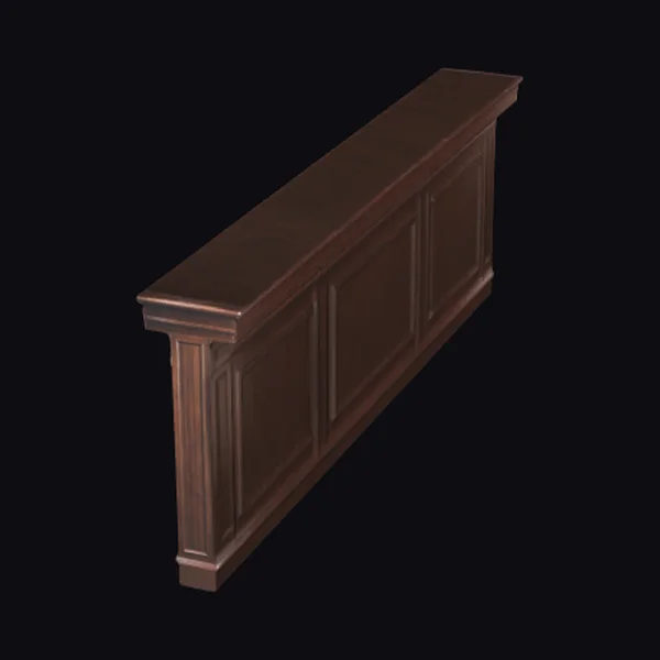 Dark Wooden Courtroom Partition