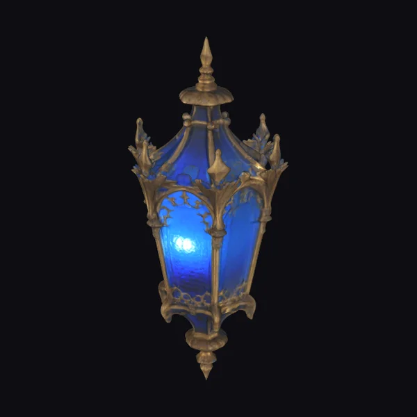 Gothic Blue Wall Lamp