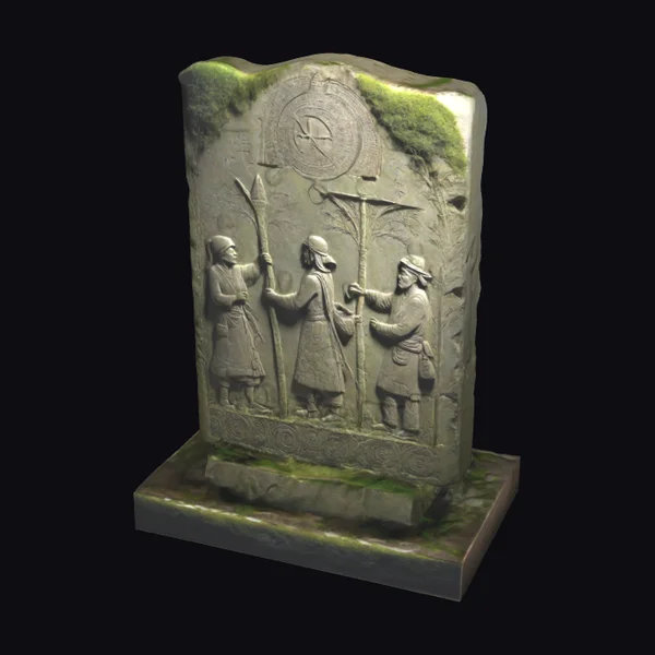 Weathered Stone Monument Slab